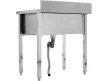 YATO Rozsdamentes ipari mosogatóasztal (egymedencés állvány, 60x60 cm) (YG-30921)