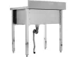 YATO Rozsdamentes ipari mosogatóasztal (egymedencés állvány, 100x60 cm) (YG-30922)