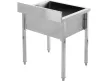 YATO Rozsdamentes ipari mosogatóasztal (egymedencés állvány, 60x70 cm) (YG-30923)