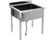 YATO Rozsdamentes ipari mosogatóasztal (egymedencés állvány, 60x70 cm) (YG-30923)