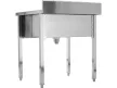 YATO Rozsdamentes ipari mosogatóasztal (egymedencés állvány, 80x70 cm) (YG-30924)