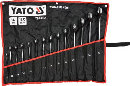 YATO Csavart csillag-villás kulcs készlet 14 részes 10-32 mm (YT-01865)