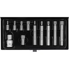   YATO Bit készlet 11 részes SPLINE M5-M12 L=30mm,L=75mm 1/2"  (YT-0415)