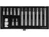 YATO Torx készlet 15 részes tamperproof T20-T55 L=30mm, L=75mm 1/2" (YT-0417)