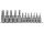 YATO Bitfejkészlet Torx profillal, 1/4” és 3/8” meghajtással, T8–T55, 12 részes (YT-04331)