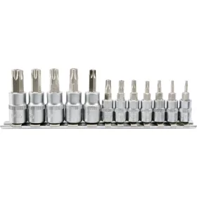   YATO Bitfejkészlet furatos Torx profillal, 1/4” és 3/8” meghajtással, T8–T55, 12 részes (YT-04332)