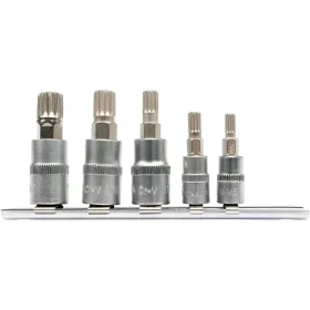   YATO Spline bitfej készlet 1/4” és 3/8” meghajtással, M5–M12, 5 részes (YT-04360)