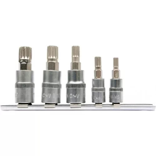 YATO Bithegy dugófejjel 5 részes SPLINE (1/4"M5-6, 3/8"M8-10-12) (YT-04360)