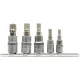 YATO Spline bitfej készlet 1/4” és 3/8” meghajtással, M5–M12, 5 részes (YT-04360)