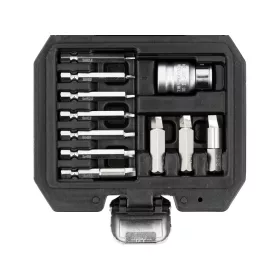   YATO Sérült hatszögű csavar kiszedő készlet H1,5–H10, 1/4” és 3/8”, 11 részes (YT-04583)