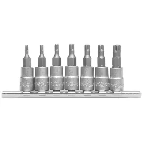   YATO Bitfejkészlet ötágú furatos Torx profillal Toyota és Volkswagen járművekhez, TS10–TS40, 7 részes (YT-0461)