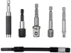 YATO Bit- és dugókulcs adapter készlet 6 részes, HEX 1/4”, flexibilis toldóval (YT-04640)