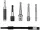 YATO Bit- és dugókulcs adapter készlet 6 részes, HEX 1/4”, flexibilis toldóval (YT-04640)