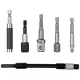 YATO Bit- és dugókulcs adapter készlet 6 részes, HEX 1/4”, flexibilis toldóval (YT-04640)