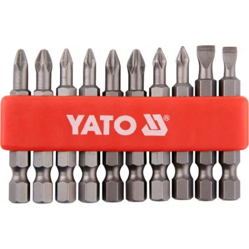 YATO Bithegy készlet 50mm 10 részes (5-6-PH1-PH2-PZ1-PZ2)  (YT-0483)