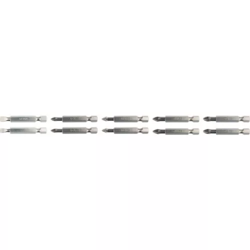 YATO Bithegy készlet 50mm 10 részes (5-6-PH1-PH2-PZ1-PZ2) (YT-04832)
