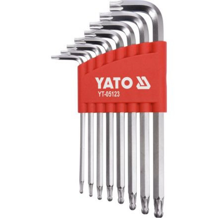 YATO Torx kulcs készlet 8 részes T9-T40 gömbfejű (YT-05123)