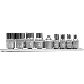   YATO Dugókulcs készlet 9 részes TORX 1/4" E5-E8 3/8" E10-E16 (YT-0520)