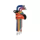 YATO Gömbvégű imbuszkulcs készlet 9 részes, hosszú, 1,5–10 mm, S2 acél (YT-05632)