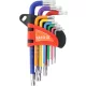 YATO Torx biztonsági kulcs készlet furatos csavarokhoz, T10–T50, 9 részes, S2 acél (YT-05637)