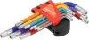 YATO Torx biztonsági kulcs készlet furatos csavarokhoz, T10–T50, 9 részes, S2 acél (YT-05637)