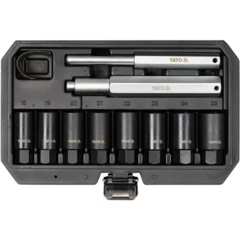   YATO GÉPI DUGÓKULCS KÉSZLET 10 RÉSZES 18-25 MM BIZTONSÁGI KERÉKCSAVAROKHOZ (YT-060302)
