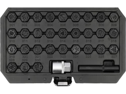 YATO MERCEDES - BENZ KERÉKŐR CSAVAR LESZEDŐ KÉSZLET 32 RÉSZES (YT-060390)