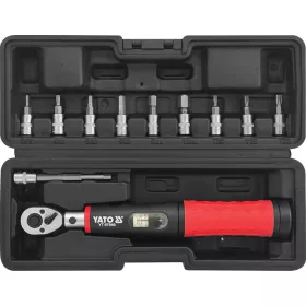   YATO Ablakos nyomatékkulcs készlet 1/4", 11 részes,  5-25 Nm(YT-07840)