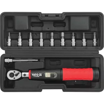   YATO Ablakos nyomatékkulcs készlet 1/4", 11 részes,  5-25 Nm(YT-07840)