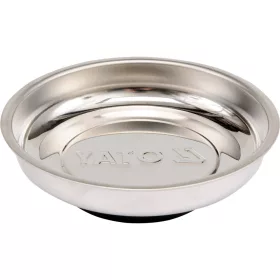   YATO Mágneses szerelőtál rozsdamentes acélból, Ø110 mm, gumírozott talppal (YT-08295)