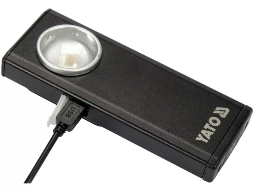 YATO Akkus LED munkalámpa powerbankkal, mágnessel és kampóval, 500 lm, 1500 mAh, IPX4 (YT-08556)