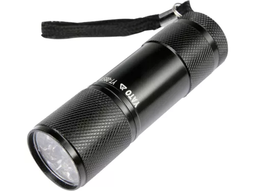 YATO Zseblámpa, kézilámpa alumínium házzal, 9 LED, 85 × 25 mm, 3 × AAA (YT-08570)