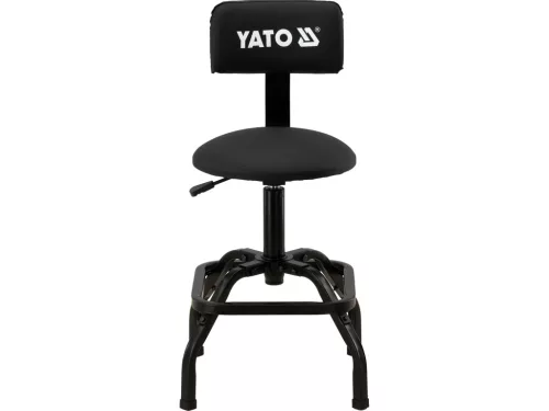 YATO Állítható műhelyszék háttámlával, 360°-ban forgatható ülőfelülettel (YT-08785)