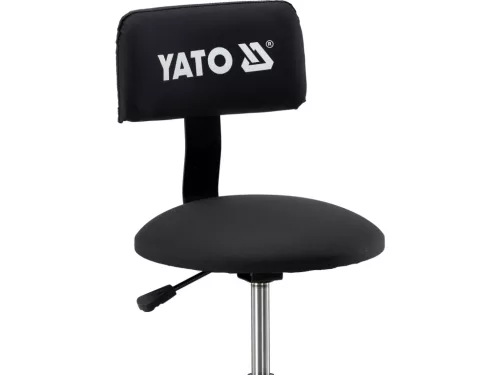 YATO Állítható műhelyszék háttámlával, 360°-ban forgatható ülőfelülettel (YT-08785)