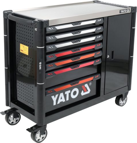 YATO 8 fiókos szerszámkocsi kiegészítő tárolóval 1100x990x480 mm (YT-09033)