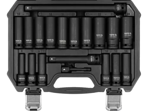 YATO Levegős gépi dugókulcs készlet hosszú 19 db-os (YT-10556)