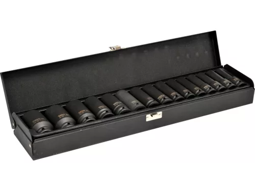 YATO Hosszú gépi dugókulcs készlet pneumatikus ütvecsavarozóhoz 1/2”, 10–32 mm, CrMo, 15 részes (YT-1055)