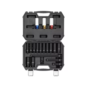   YATO 1/2" Levegős gépi dugókulcs készlet, 18 db-os, 1/2" (YT-10566)