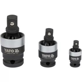   YATO 3 részes univerzális csuklós csatlakozó készlet 1/4 ', 3/8" , 1/2" (YT-10642)