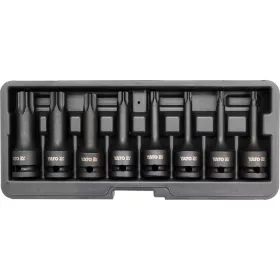   YATO Torx gépi bitfej készlet 1/2”, T30–T80, CrMo, 8 részes (YT-1065)