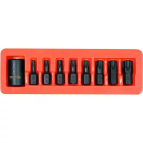   YATO 9 darabos 1/2" Gépi Torx bit készlet dugókulcs adapterrel (YT-10664)