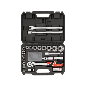   YATO Szerszámkészlet 1/2" dugókulcsok, hajtószárak 24 db -os (YT-12662)