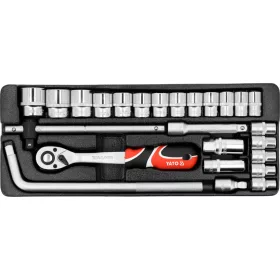   YATO Dugókulcs készlet 25 részes 1/2 col 10-32 mm profi (YT-12671)
