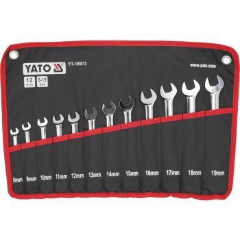  YATO Racsnis Flexibilis (csuklós) kombi csillag-villlás kulcs készlet 12 db-s (YT-16973)