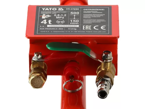 YATO Pneumatikus emelő  4T,   150–500 mm (YT-17233)