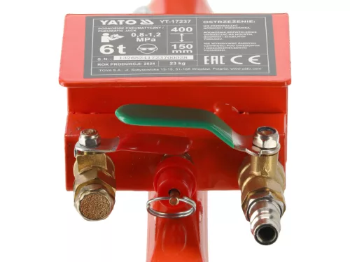 YATO Pneumatikus emelő  6T, 150-400 mm (YT-17237)
