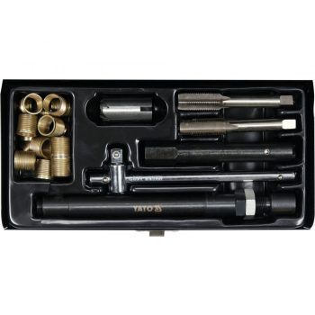   YATO Izzító gyertya menetjavító ÉS TISZTÍTÓ KÉSZLET 25 RÉSZES, M14x1.25 (YT-17581)