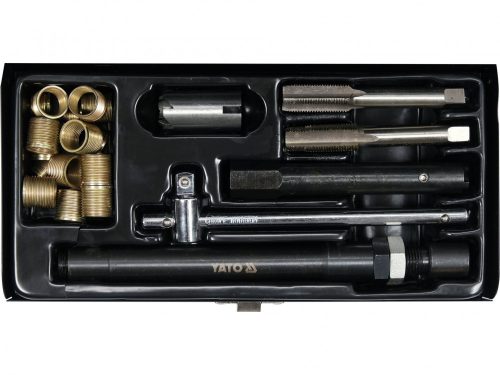 YATO Izzító gyertya menetjavító ÉS TISZTÍTÓ KÉSZLET 25 RÉSZES, M14x1.25 (YT-17581)