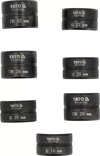 YATO Csőprés akkus hidraulikus kivitelben PEX-AL-PEX csövekhez, U/TH 16–32 mm, 60 kN, 18 V (YT-21733)