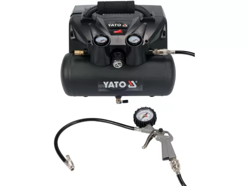 YATO Akkumulátoros kompresszor 6 l, 36 V, 8 bar, 2×3 Ah akkuval (YT-23241)